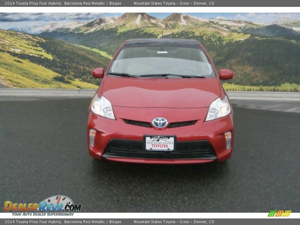 2014 Toyota Prius Four Hybrid Barcelona Red Metallic / Bisque Photo #2