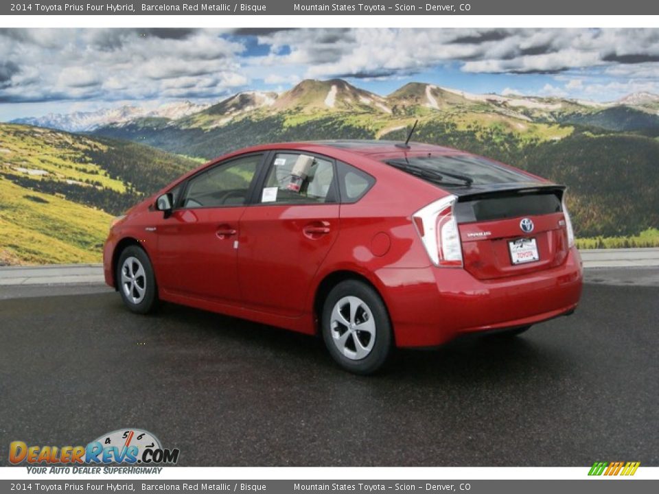 2014 Toyota Prius Four Hybrid Barcelona Red Metallic / Bisque Photo #3