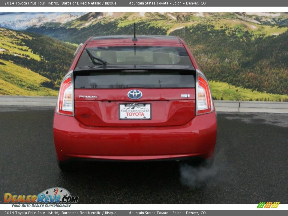 2014 Toyota Prius Four Hybrid Barcelona Red Metallic / Bisque Photo #4