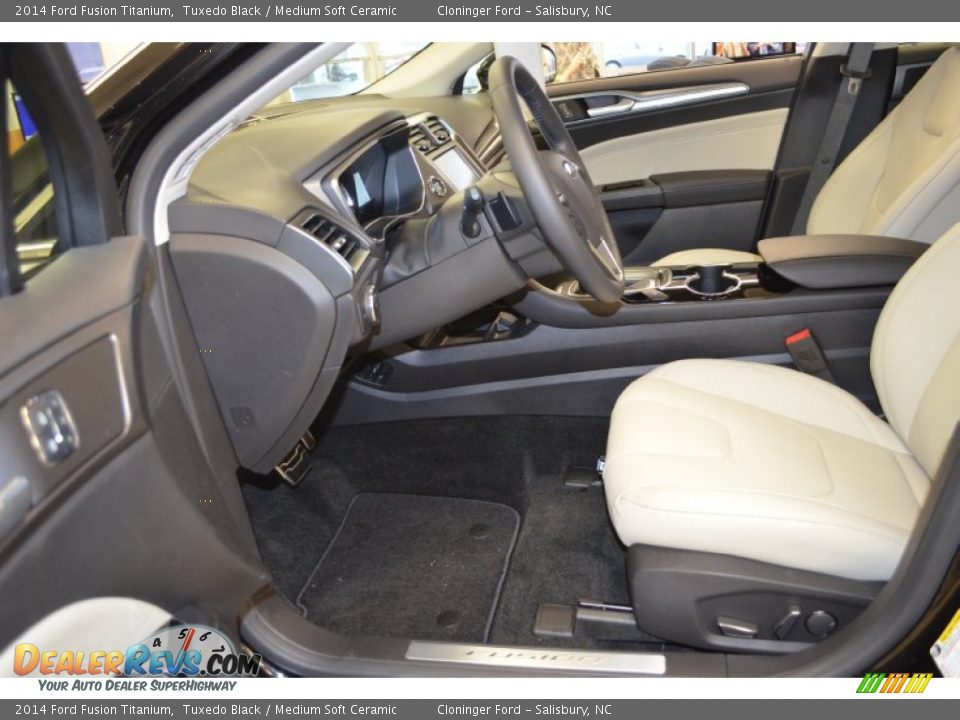 2014 Ford Fusion Titanium Tuxedo Black / Medium Soft Ceramic Photo #5