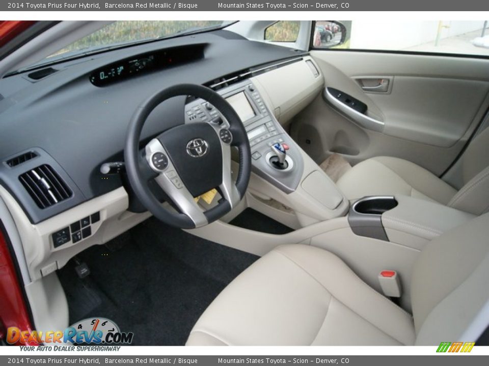 2014 Toyota Prius Four Hybrid Barcelona Red Metallic / Bisque Photo #5