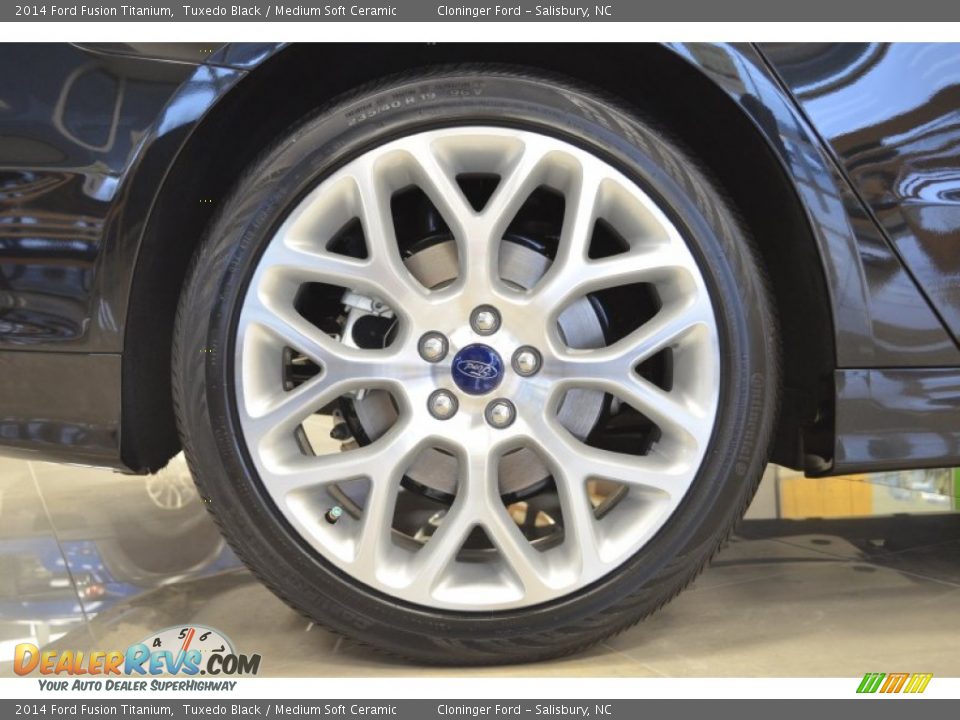 2014 Ford Fusion Titanium Tuxedo Black / Medium Soft Ceramic Photo #9