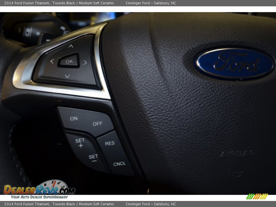 2014 Ford Fusion Titanium Tuxedo Black / Medium Soft Ceramic Photo #18