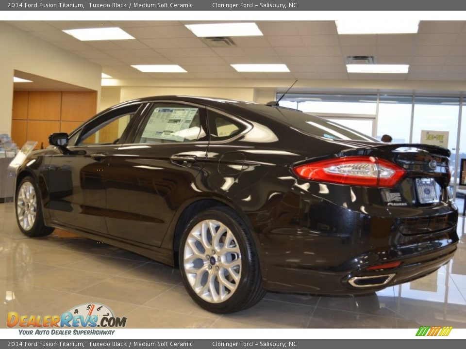 2014 Ford Fusion Titanium Tuxedo Black / Medium Soft Ceramic Photo #23