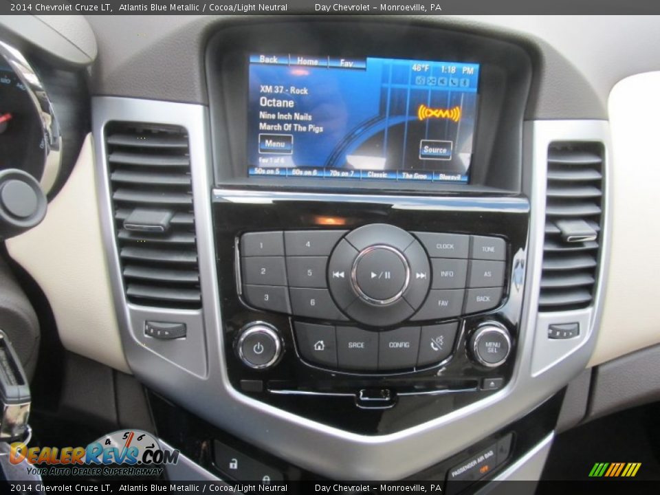 2014 Chevrolet Cruze LT Atlantis Blue Metallic / Cocoa/Light Neutral Photo #15