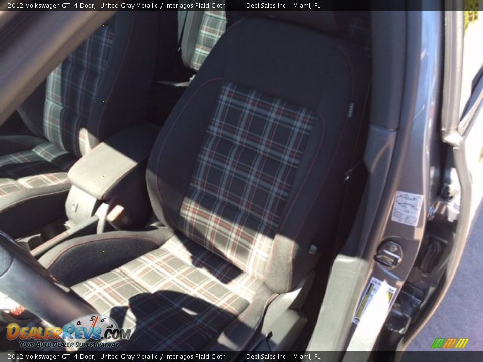 2012 Volkswagen GTI 4 Door United Gray Metallic / Interlagos Plaid Cloth Photo #9