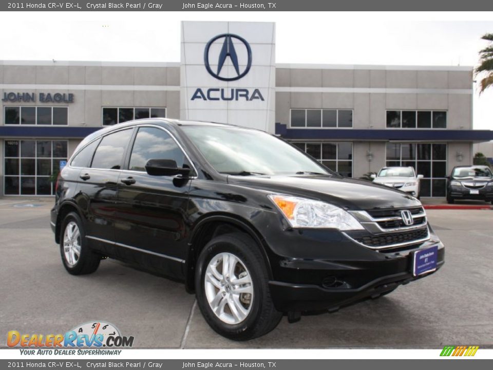 2011 Honda CR-V EX-L Crystal Black Pearl / Gray Photo #1