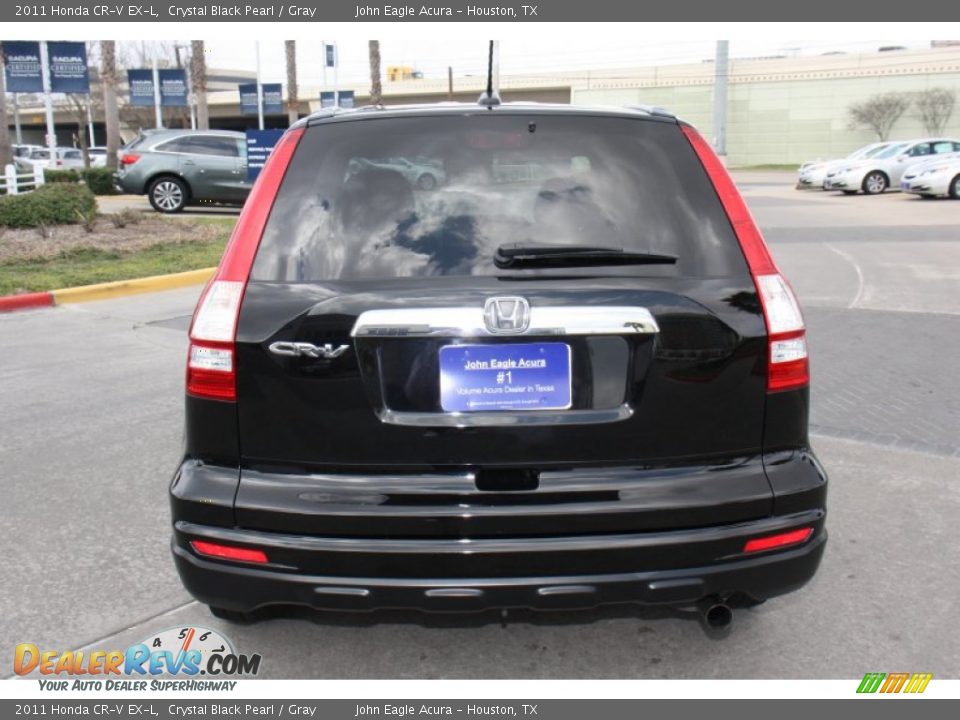 2011 Honda CR-V EX-L Crystal Black Pearl / Gray Photo #4