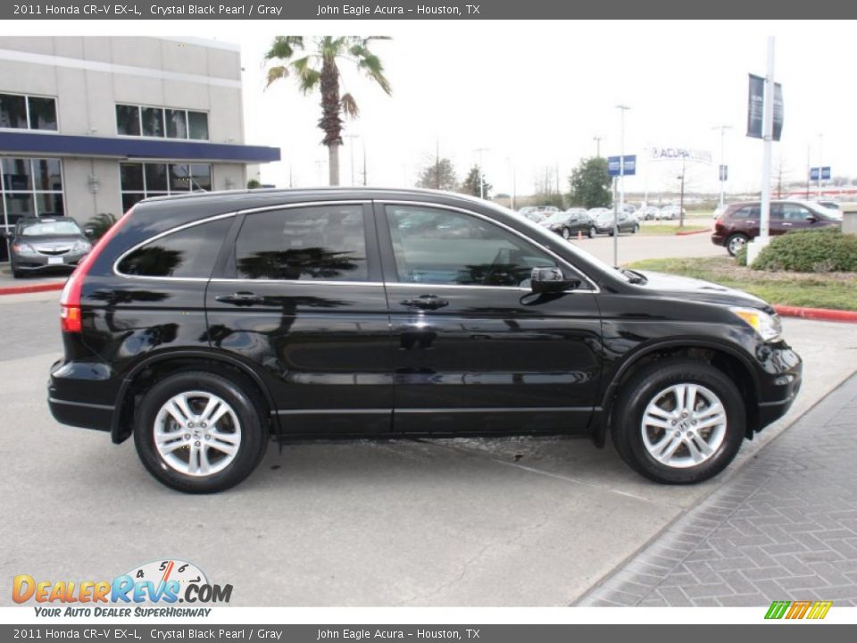 2011 Honda CR-V EX-L Crystal Black Pearl / Gray Photo #6