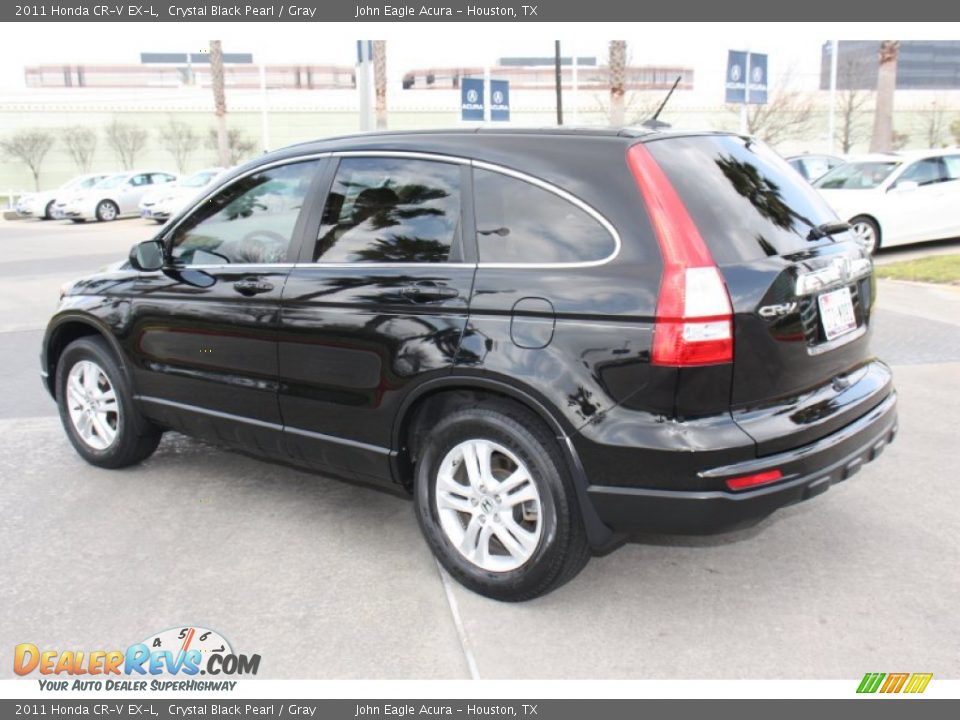 2011 Honda CR-V EX-L Crystal Black Pearl / Gray Photo #7