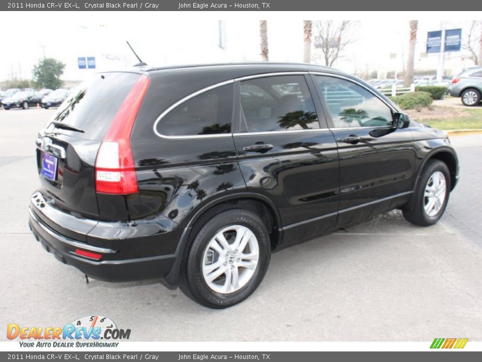 2011 Honda CR-V EX-L Crystal Black Pearl / Gray Photo #8