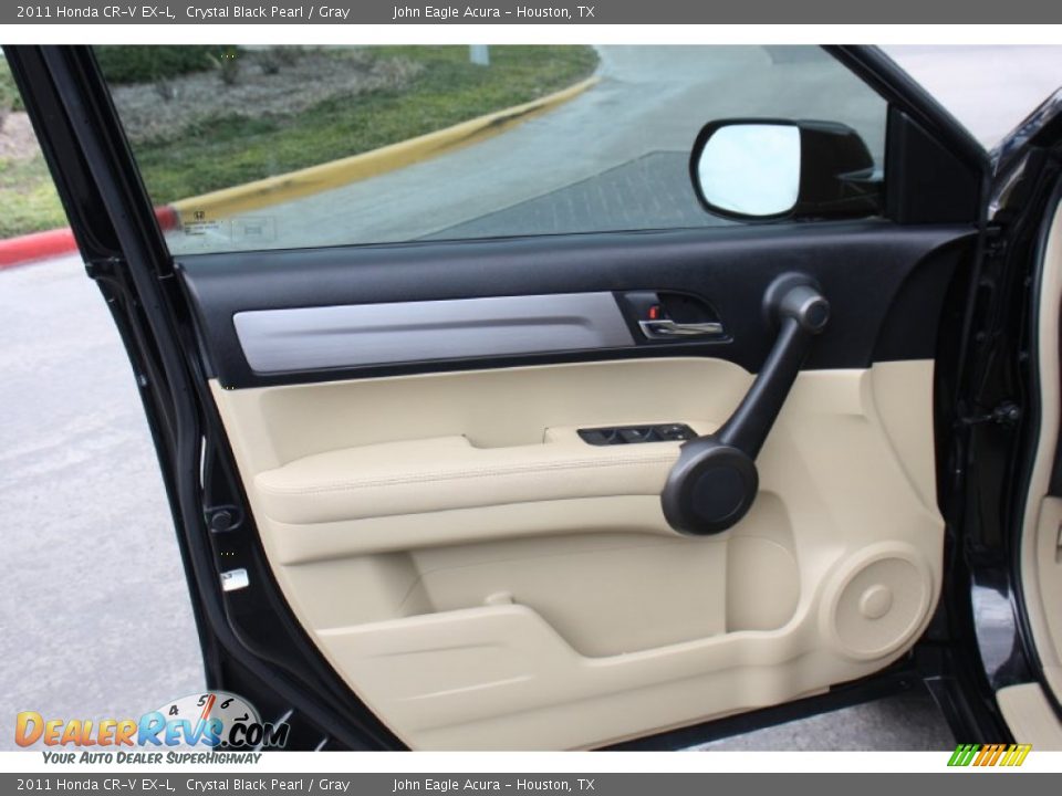 2011 Honda CR-V EX-L Crystal Black Pearl / Gray Photo #9