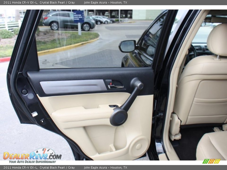 2011 Honda CR-V EX-L Crystal Black Pearl / Gray Photo #11
