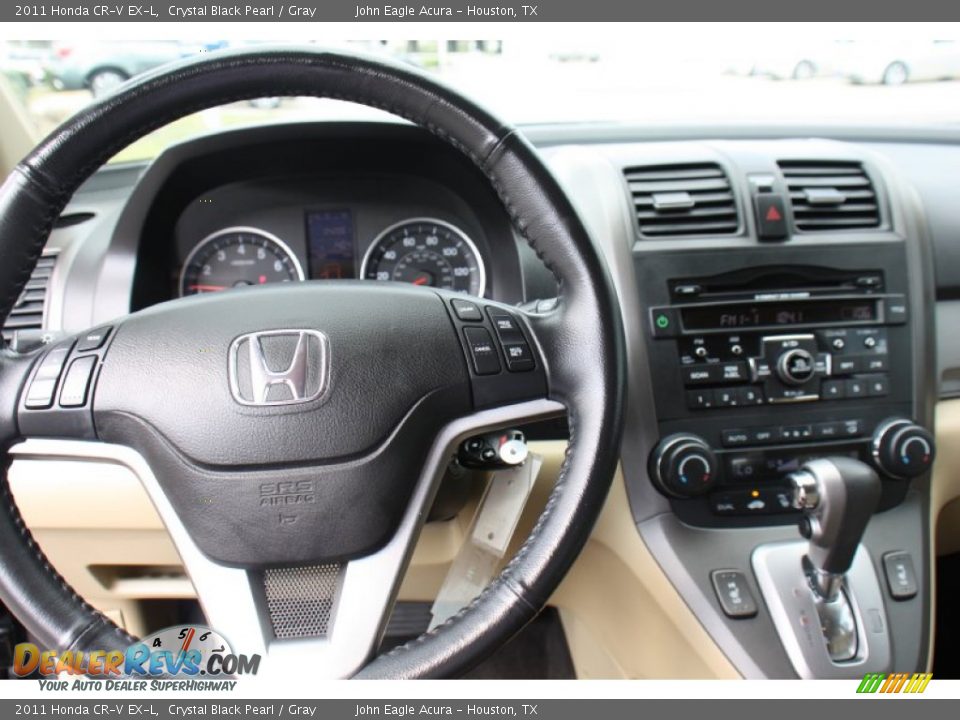 2011 Honda CR-V EX-L Crystal Black Pearl / Gray Photo #16