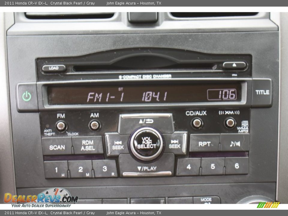 2011 Honda CR-V EX-L Crystal Black Pearl / Gray Photo #18