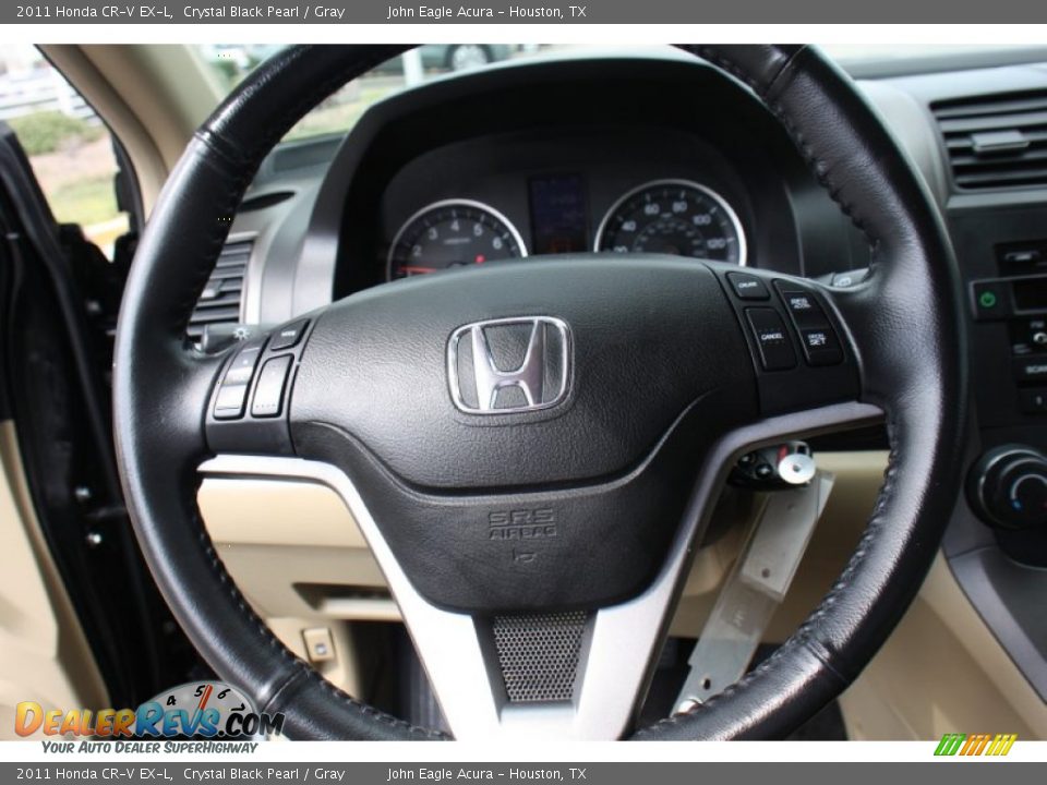 2011 Honda CR-V EX-L Crystal Black Pearl / Gray Photo #22