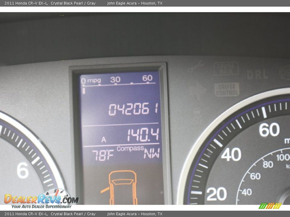 2011 Honda CR-V EX-L Crystal Black Pearl / Gray Photo #26