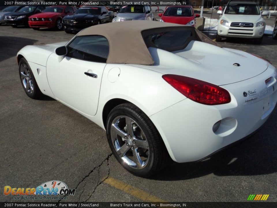 2007 Pontiac Solstice Roadster Pure White / Steel/Sand Photo #3