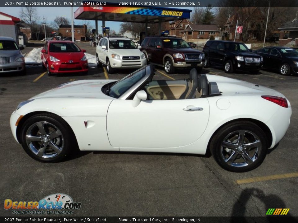2007 Pontiac Solstice Roadster Pure White / Steel/Sand Photo #4
