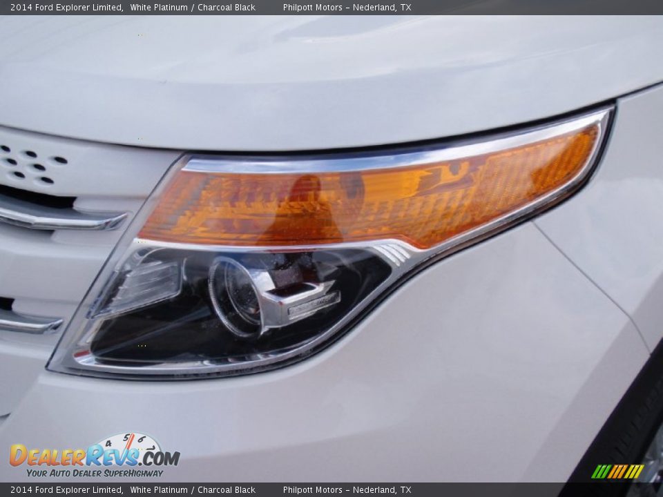 2014 Ford Explorer Limited White Platinum / Charcoal Black Photo #9