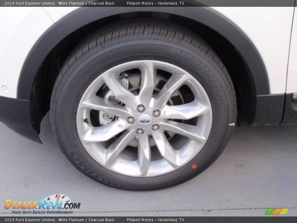 2014 Ford Explorer Limited White Platinum / Charcoal Black Photo #12