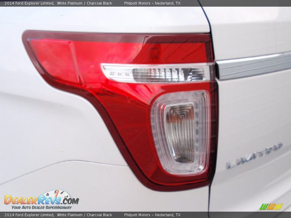 2014 Ford Explorer Limited White Platinum / Charcoal Black Photo #13