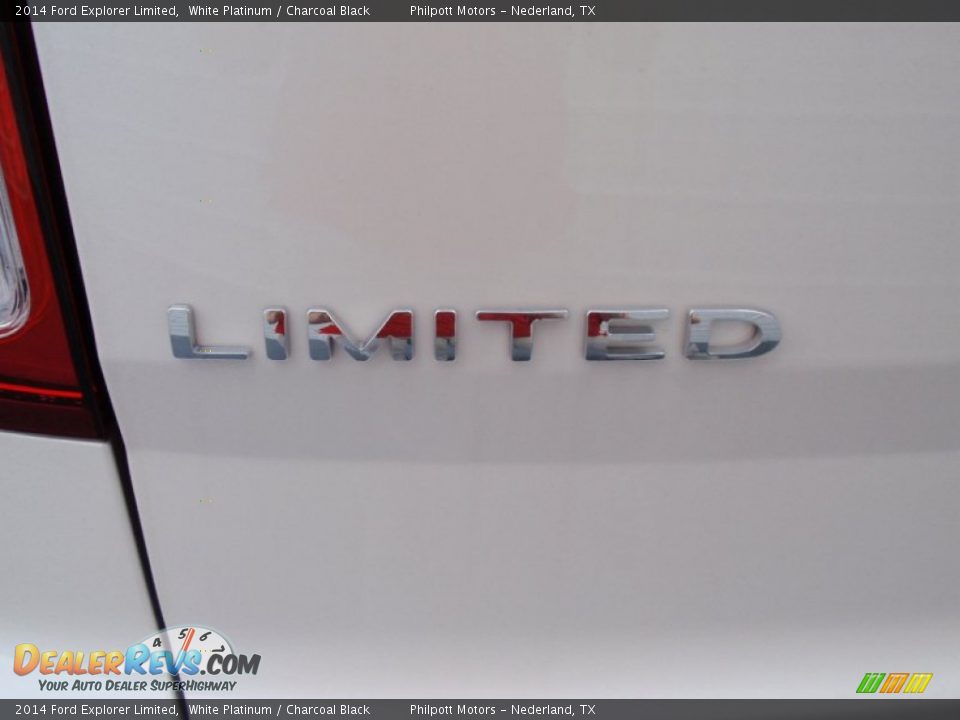 2014 Ford Explorer Limited White Platinum / Charcoal Black Photo #14