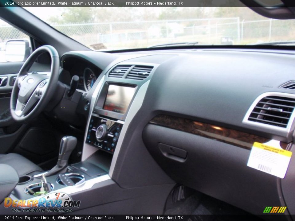 2014 Ford Explorer Limited White Platinum / Charcoal Black Photo #20