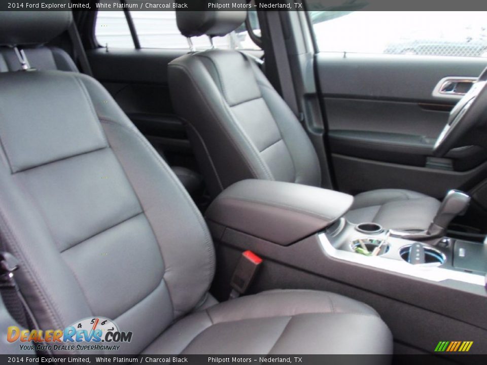 2014 Ford Explorer Limited White Platinum / Charcoal Black Photo #21