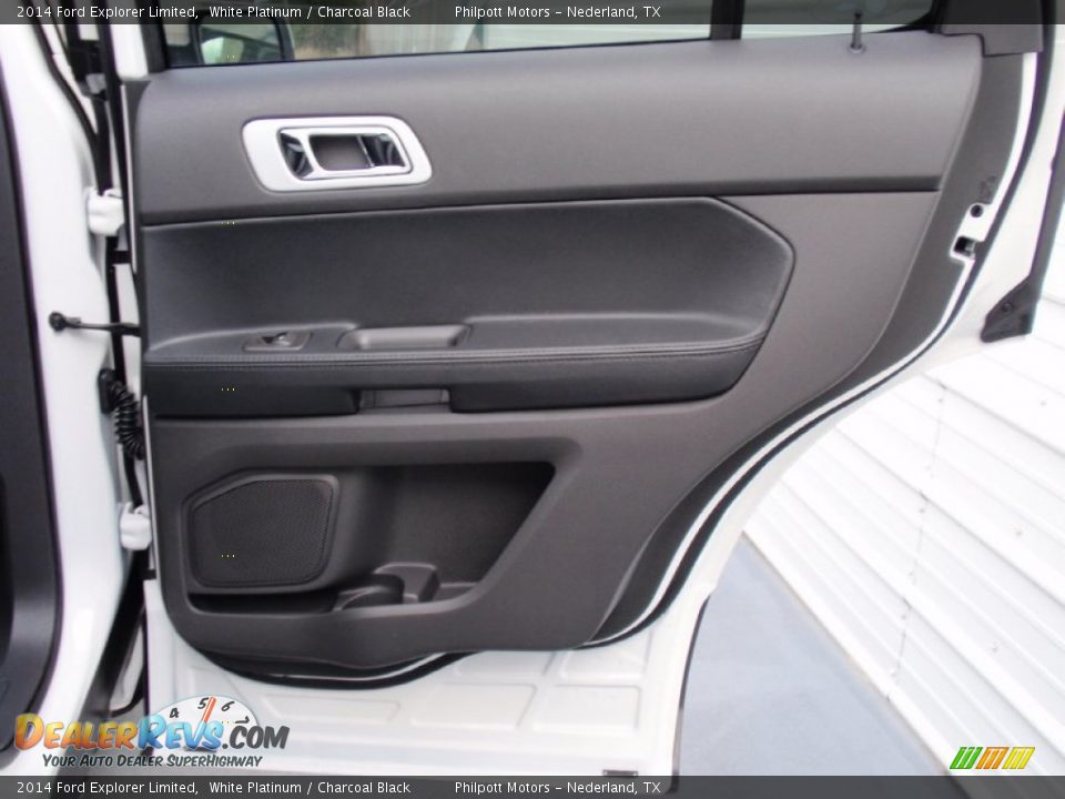 2014 Ford Explorer Limited White Platinum / Charcoal Black Photo #22