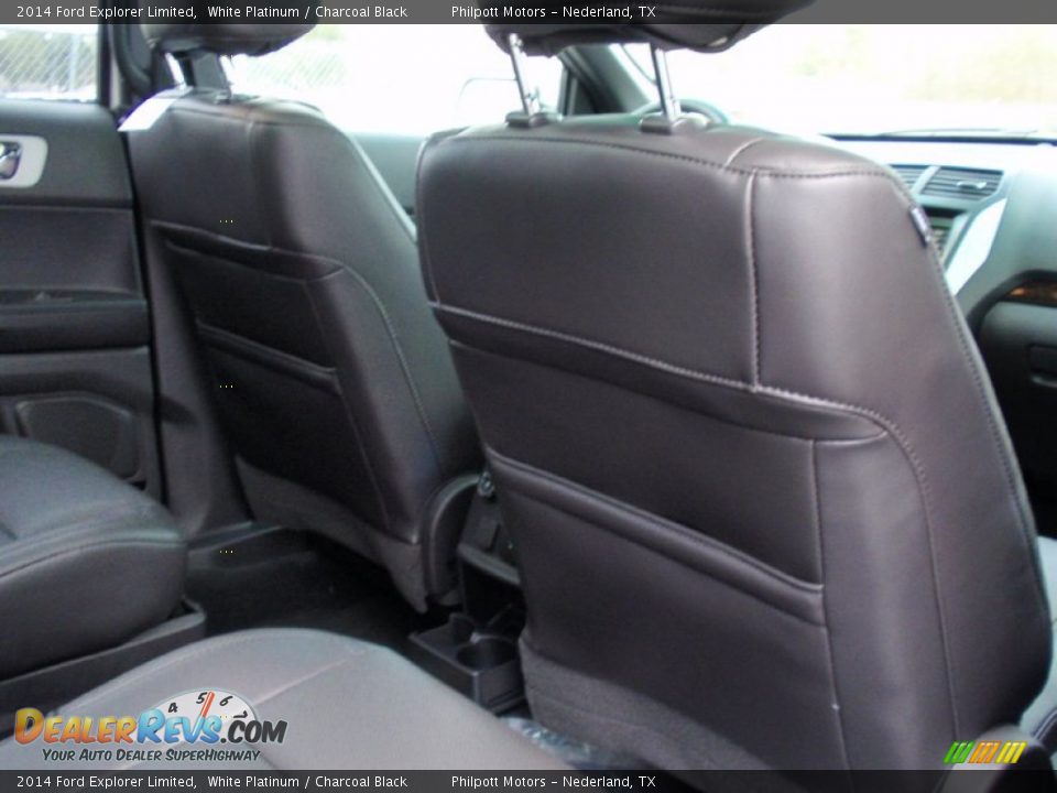 2014 Ford Explorer Limited White Platinum / Charcoal Black Photo #23