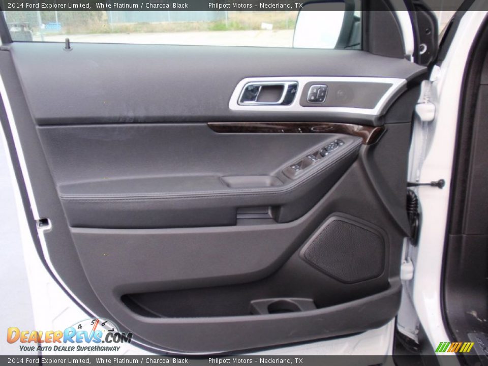 2014 Ford Explorer Limited White Platinum / Charcoal Black Photo #32