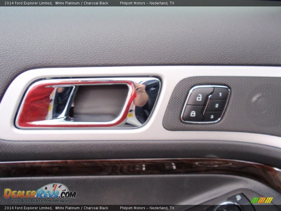 2014 Ford Explorer Limited White Platinum / Charcoal Black Photo #34