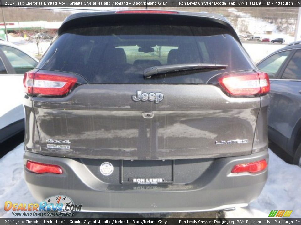 2014 Jeep Cherokee Limited 4x4 Granite Crystal Metallic / Iceland - Black/Iceland Gray Photo #3