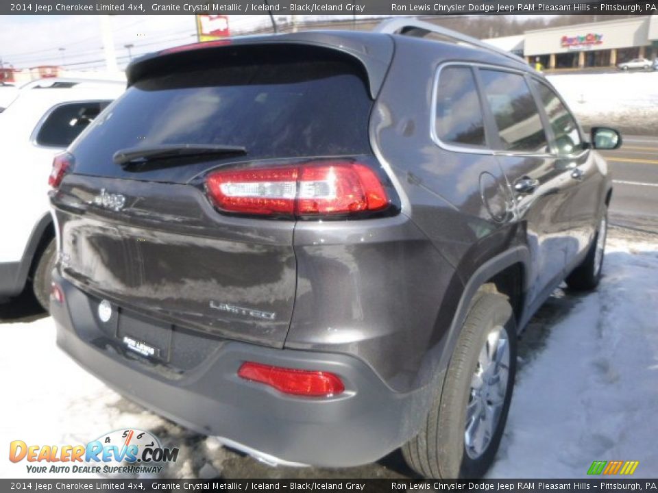 2014 Jeep Cherokee Limited 4x4 Granite Crystal Metallic / Iceland - Black/Iceland Gray Photo #4