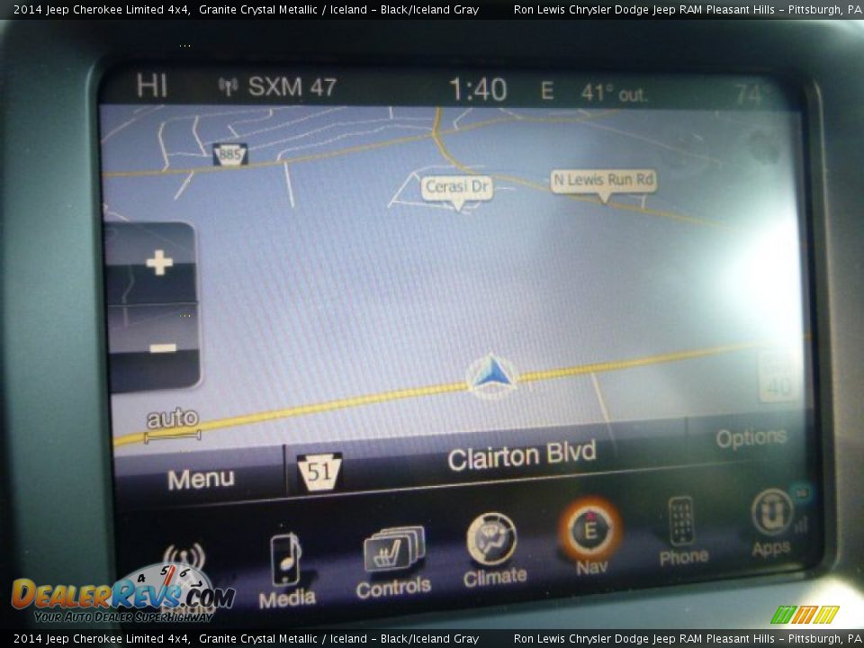 2014 Jeep Cherokee Limited 4x4 Granite Crystal Metallic / Iceland - Black/Iceland Gray Photo #16