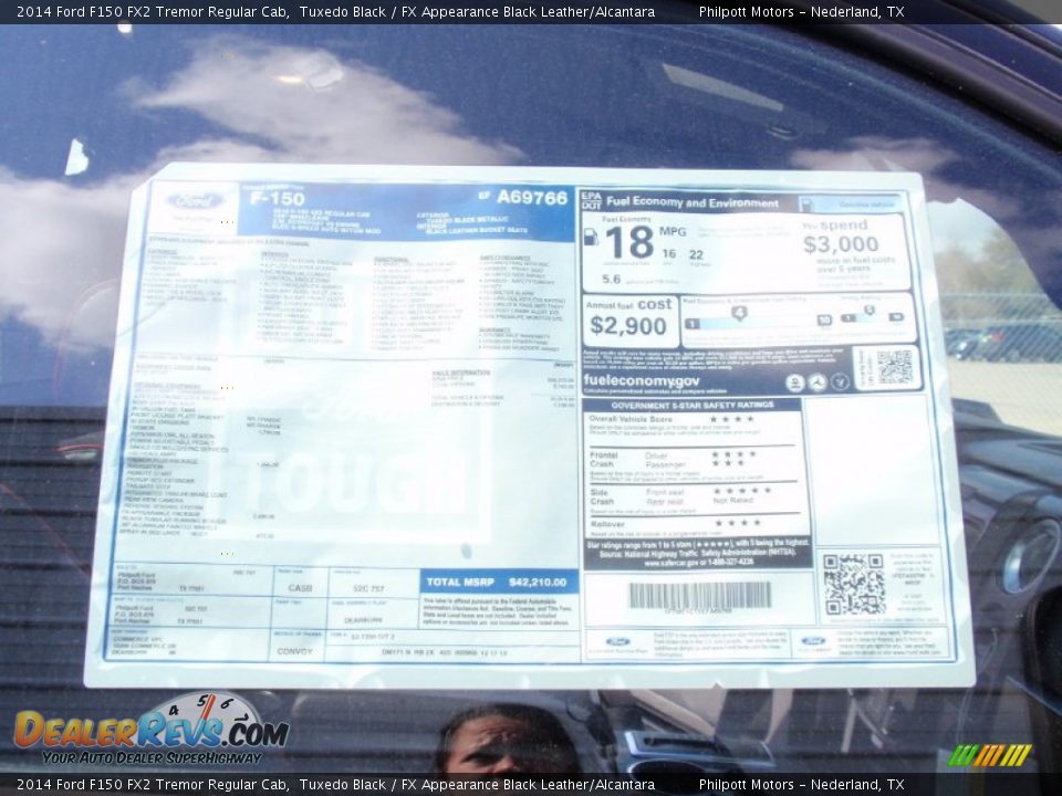 2014 Ford F150 FX2 Tremor Regular Cab Tuxedo Black / FX Appearance Black Leather/Alcantara Photo #35