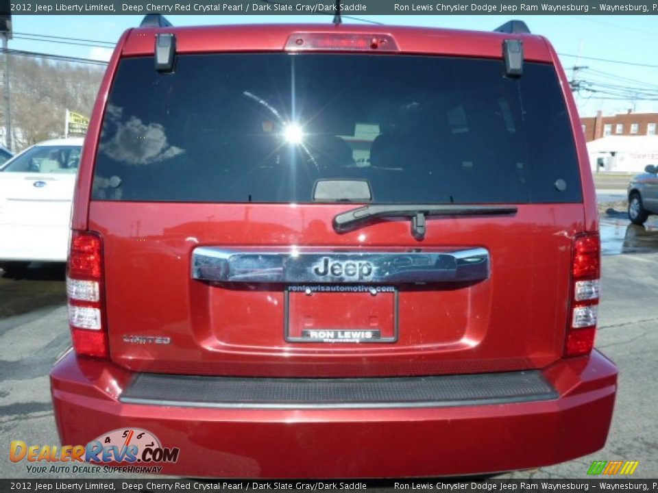 2012 Jeep Liberty Limited Deep Cherry Red Crystal Pearl / Dark Slate Gray/Dark Saddle Photo #4