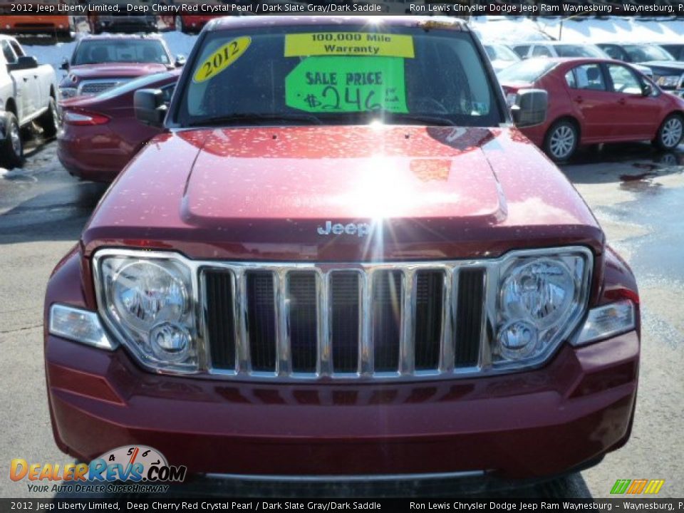 2012 Jeep Liberty Limited Deep Cherry Red Crystal Pearl / Dark Slate Gray/Dark Saddle Photo #8