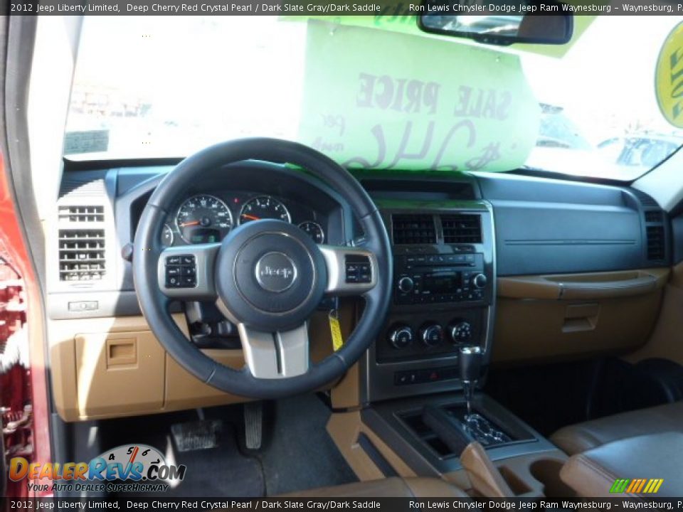 2012 Jeep Liberty Limited Deep Cherry Red Crystal Pearl / Dark Slate Gray/Dark Saddle Photo #12