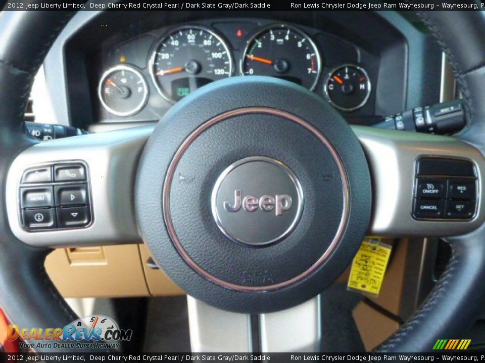 2012 Jeep Liberty Limited Deep Cherry Red Crystal Pearl / Dark Slate Gray/Dark Saddle Photo #15