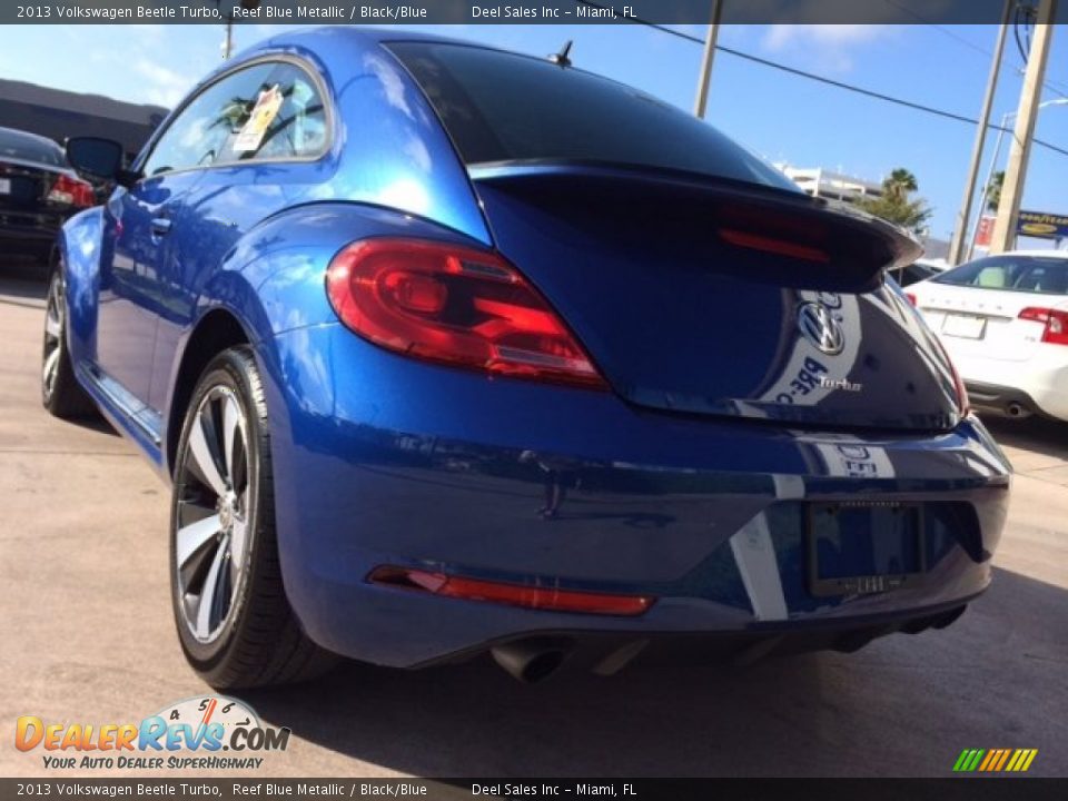2013 Volkswagen Beetle Turbo Reef Blue Metallic / Black/Blue Photo #3