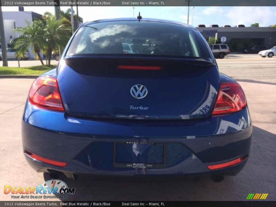 2013 Volkswagen Beetle Turbo Reef Blue Metallic / Black/Blue Photo #4