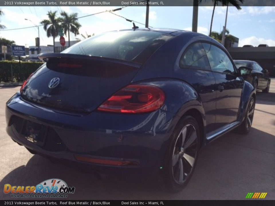2013 Volkswagen Beetle Turbo Reef Blue Metallic / Black/Blue Photo #5