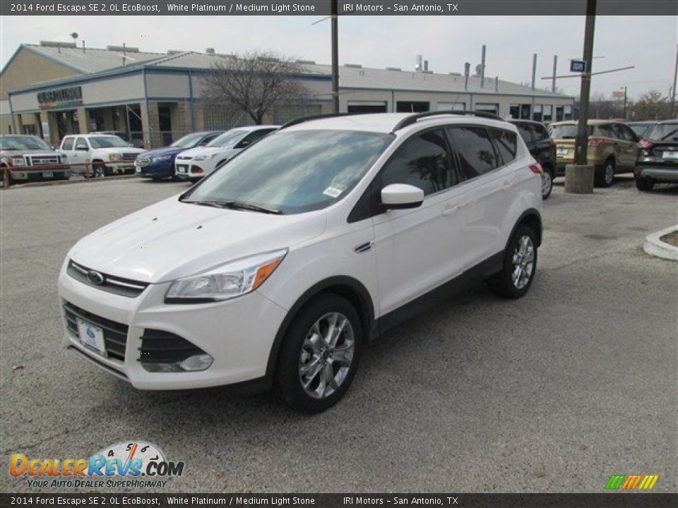 2014 Ford Escape SE 2.0L EcoBoost White Platinum / Medium Light Stone Photo #2