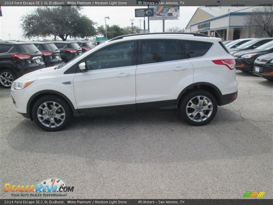 2014 Ford Escape SE 2.0L EcoBoost White Platinum / Medium Light Stone Photo #3