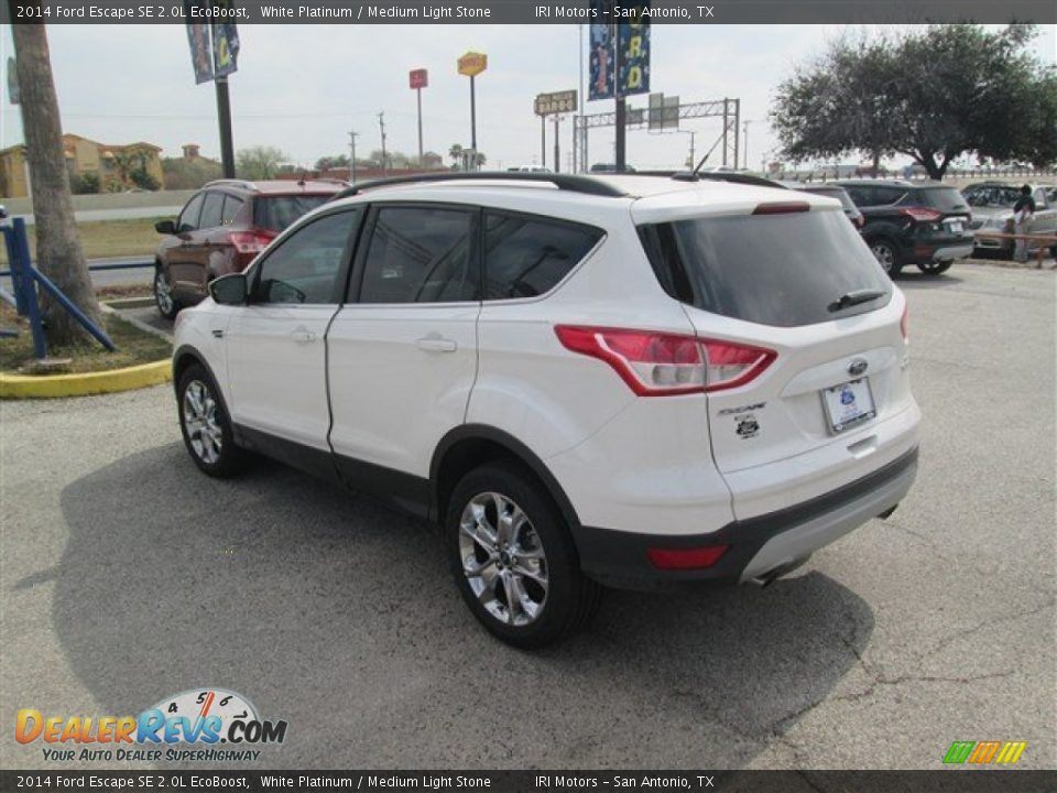2014 Ford Escape SE 2.0L EcoBoost White Platinum / Medium Light Stone Photo #4