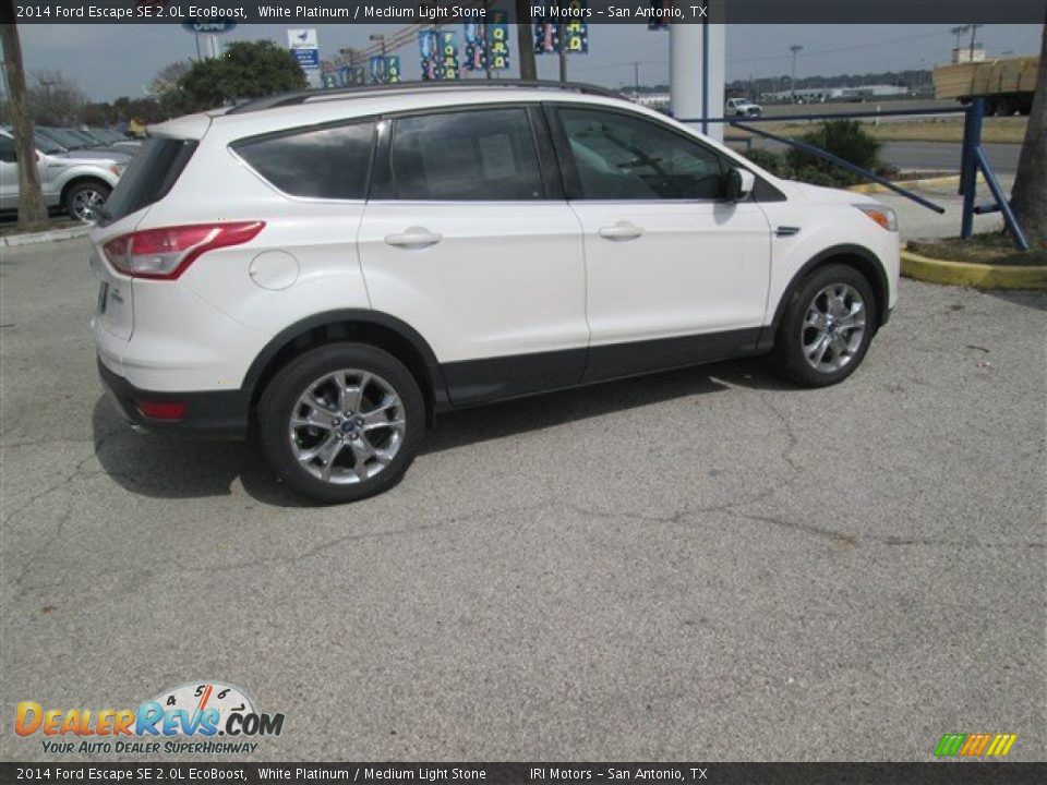2014 Ford Escape SE 2.0L EcoBoost White Platinum / Medium Light Stone Photo #7