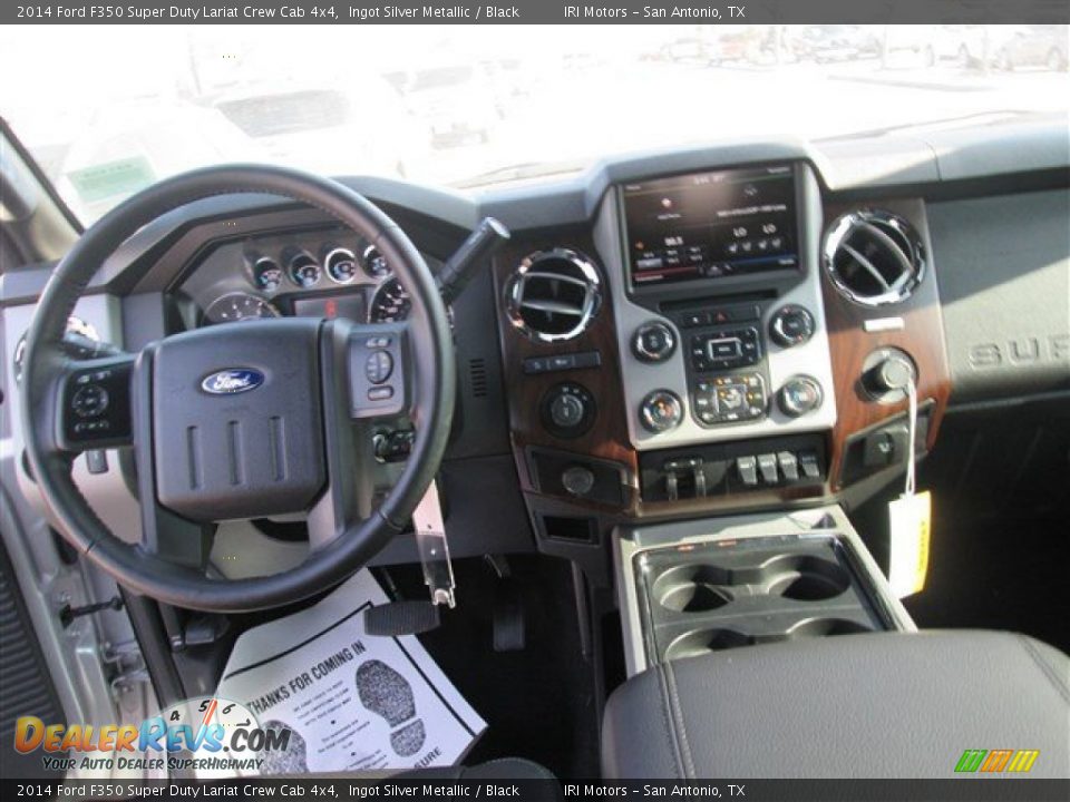 2014 Ford F350 Super Duty Lariat Crew Cab 4x4 Ingot Silver Metallic / Black Photo #9