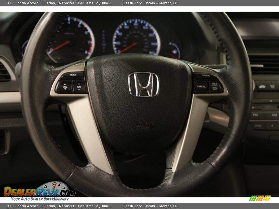 2012 Honda Accord SE Sedan Alabaster Silver Metallic / Black Photo #7